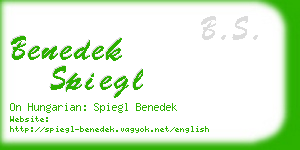 benedek spiegl business card